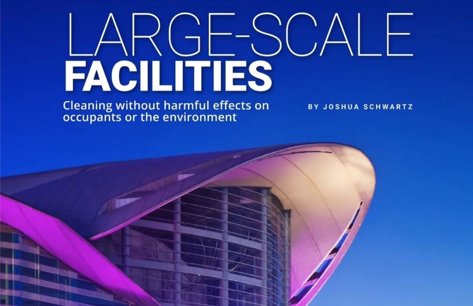Large Scale Facilities cover of a glass building and blue sky