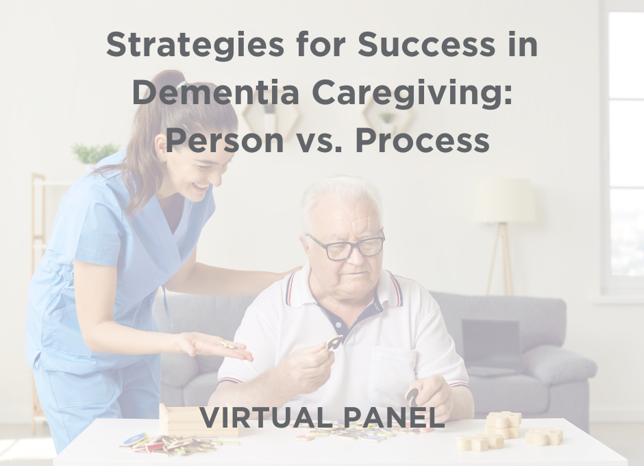 Older gentlemen with dementia at a senior living facility working on his memory with a caregiver