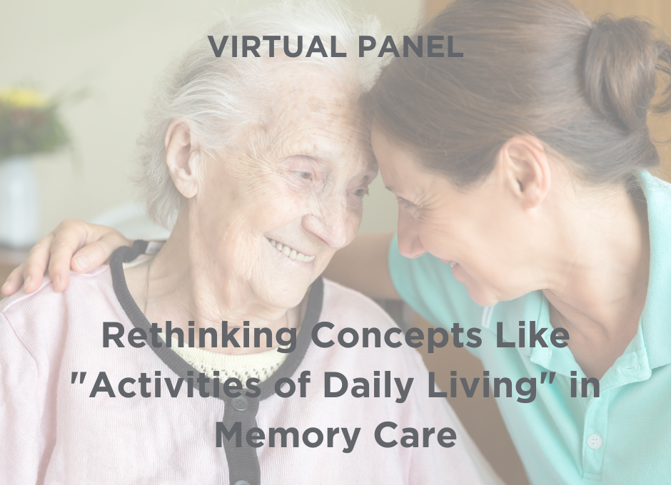 Elderly mother with her middle-aged daughter touching foreheads and smiling at each other